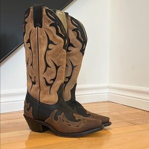Boulet brown and tan Cowboy boots
